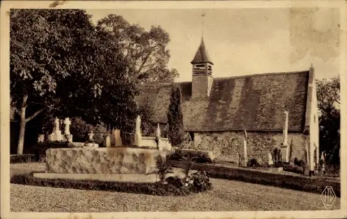 Ak Cocherel Eure, Kirche, Grab von Pt. Briand