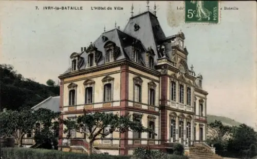 CPA Ivry-la-Bataille Eure, Hôtel de Ville
