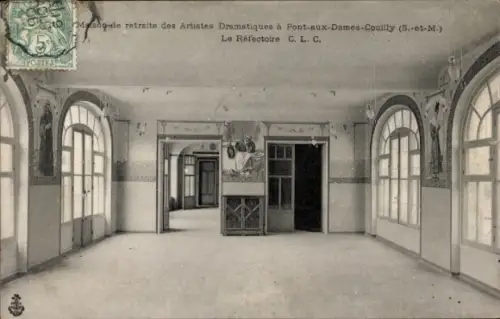 Ak Pont aux Dames Couilly Seine-et-Marne, Maison de Retraite des Artistes Dramatiques, Réfectoire