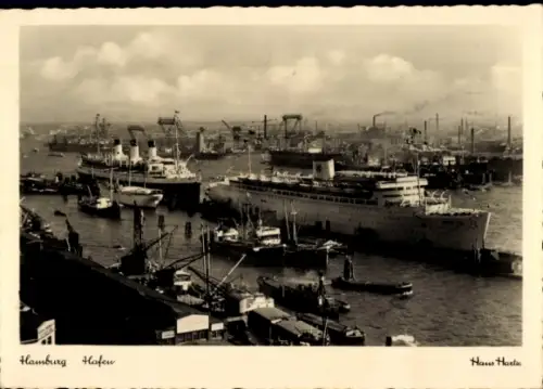 Ak Hamburg, Hamburger Hafen, Dampfschiffe