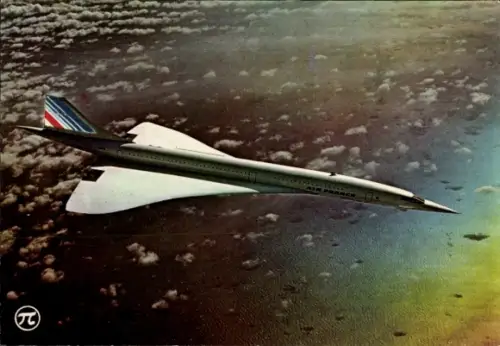 Ak Passagierflugzeug Air France, Concorde, Überschallflugzeug
