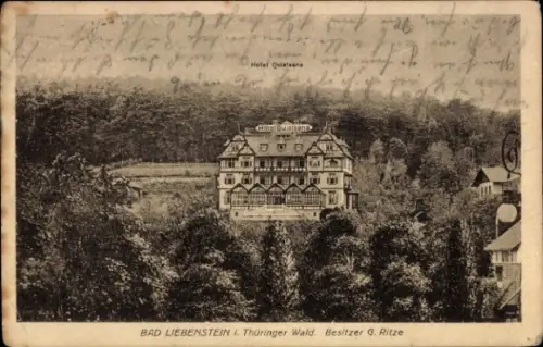 Ak Bad Liebenstein im Thüringer Wald, Hotel Quisisana, Thüringer Wald, Historisches Gebäude, Land