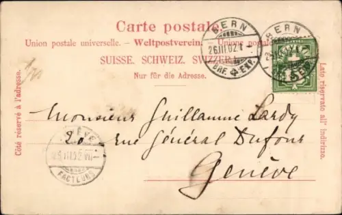 Wappen Ak Bern Stadt Schweiz, Bonne fete, Bären