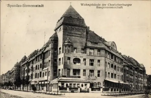 Ak Berlin Spandau Siemensstadt, Wohngebäude der Charlottenburger Baugenossenschaft