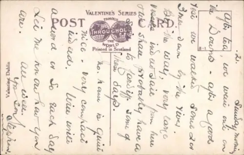 Ak Dublin Irland, Stephen's Green,  Straßenansicht, Straßenbahn,  Architektur