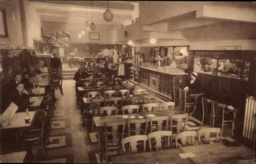 Ak Brüssel, Hotel Brasserie Restaurant A la Ville de Liége, 10 rue de Brabant