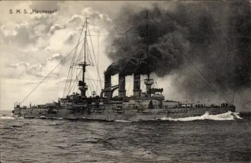 Ak Deutsches Kriegsschiff SMS Hannover, Schlachtschiff