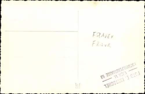 Foto Ak Frau-Porträt, Frisur