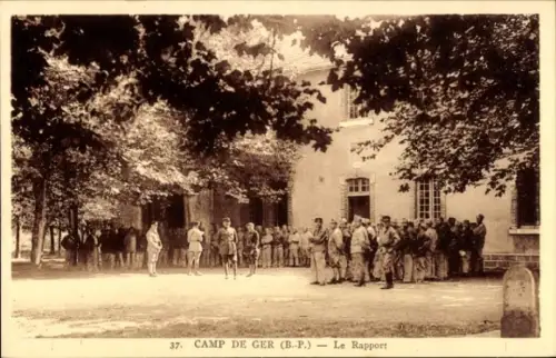 Ak Ger Pyrénées Atlantiques, Camp, Rapport, französische Soldaten