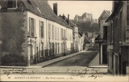 Ak Nogent le Rotrou Eure et Loir, Rue Saint Laurent