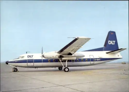 Ak Passagierflugzeug, Fokker F27, DLT, Lufthansa