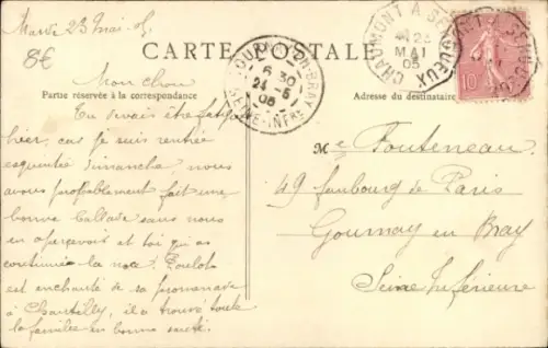 Ak Gisors Eure, Gisors l'Hospice,  Gebäude, handgeschriebener Text