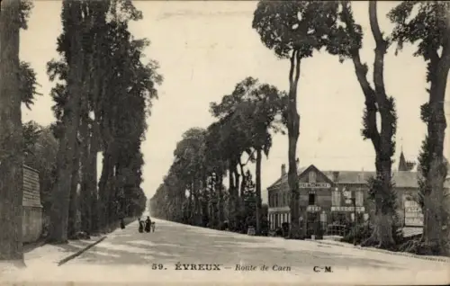 Ak Évreux Eure, Route de Caen