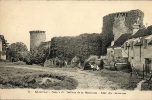 Ak Chevreuse Yvelines, Ruinen des Chateau de la Madeleine