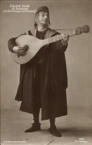 Ak Opernsänger Eduard Kandl, Portrait als Beckmesser, Die Meistersinger von Nürnberg