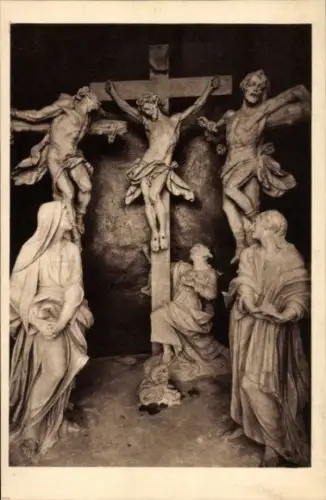 Ak XII. Station, Jesus stirbt am Kreuze