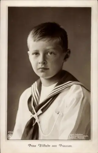 Ak Prinz Wilhelm von Preußen, Kinderportrait, Matrosenanzug