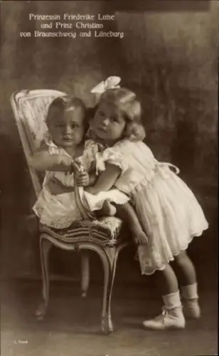 Ak Prinzessin Friederike Luise und Prinz Christian von Braunschweig und Lüneburg
