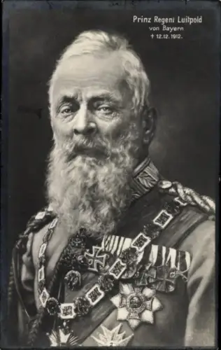Ak Prinzregent Luitpold von Bayern, Portrait in Uniform