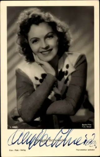 Ak Schauspielerin Magda Schneider, Berlin Film, Portrait