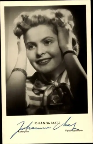Ak Schauspielerin Hannerl Matz, Portrait, Autogramm