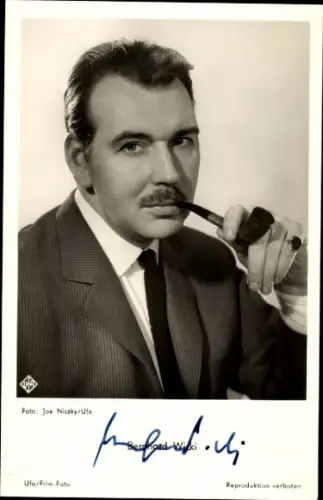 Ak Schauspieler Bernhard Wicki, Portrait, Autogramm