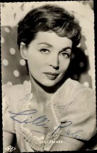 Ak Schauspielerin Lilli Palmer, Portrait, Anastasia, Autogramm