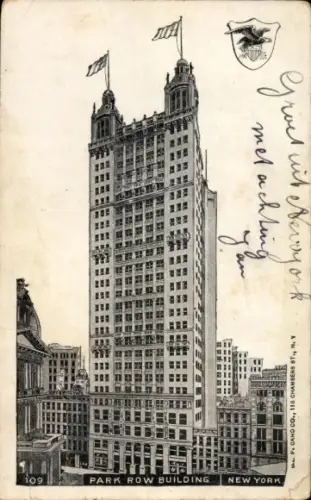 Ak Manhattan New York City USA, Park Row Building
