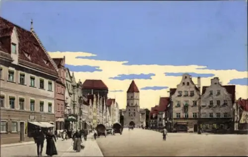 Ak Augsburg in Schwaben, Stadtansicht, Jakober-Vorstadt,  r Stil, Gebäude