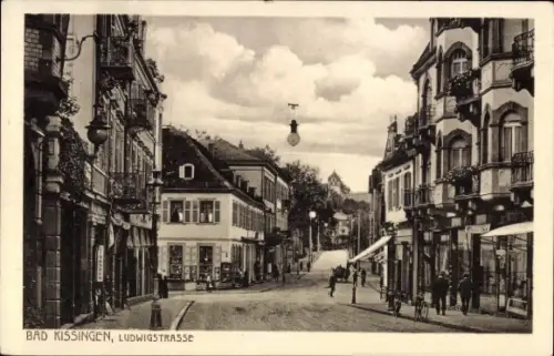 Ak Bad Kissingen Unterfranken Bayern, Partie in der Ludwigstraße
