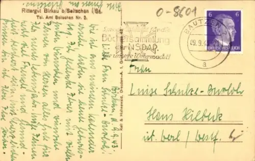 Ak Birkau Göda in der Oberlausitz, Rittergut