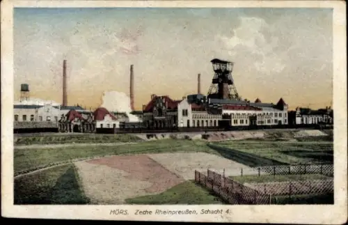 Ak Moers am Niederrhein, Zeche  Rheinpreußen, Schacht 4