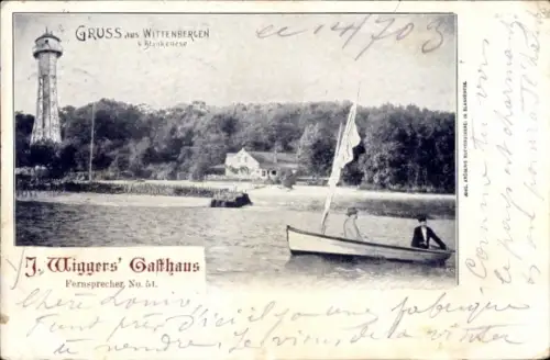 Ak Hamburg Altona Rissen Wittenbergen, J. Wiggers Gastwirtschaft