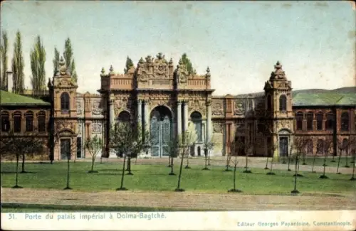 Ak Kuruçeşme Konstantinopel Istanbul Türkei, Porte du palais Impérial à Dolma-Bagtché,  Architekt