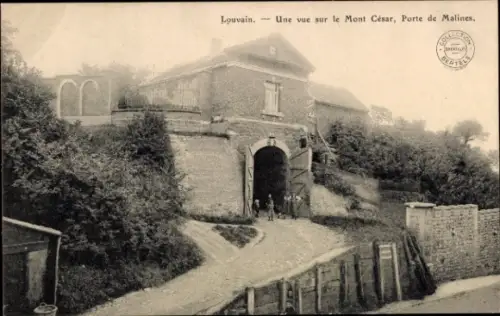 Ak Louvain Leuven Flämisch Brabant, Blick auf Mont César, Porte de Malines, Gebäude, Menschen