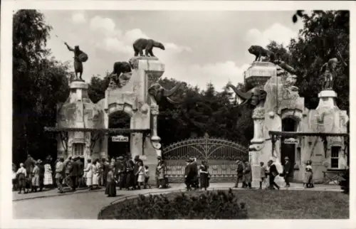 Ak Hamburg Eimsbüttel Stellingen, Carl Hagenbecks Tierpark, Haupteingang
