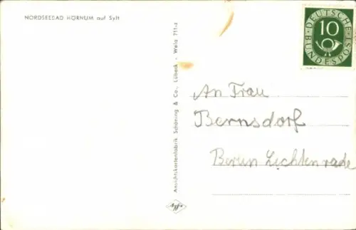 Ak Hörnum auf Sylt Nordfriesland, Teilansicht, Leuchtturm