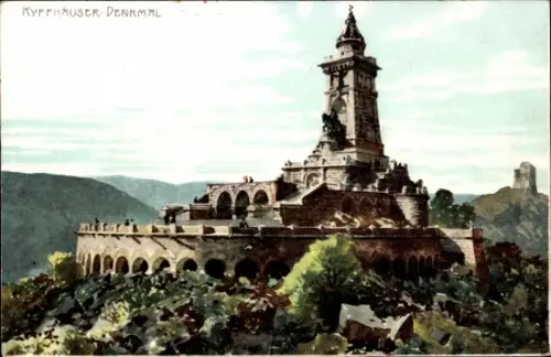 Ak Steinthaleben Kyffhäuserland in Thüringen, Kyffhäuser-Denkmal