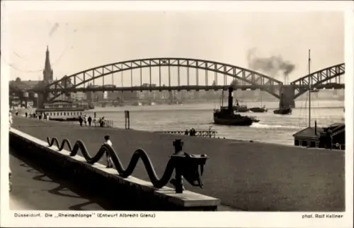 Ak Düsseldorf am Rhein, Rheinschlange