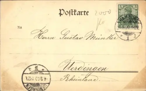 Ak Hamburg Mitte Altstadt, Fleet, Alte Gröninger Straße