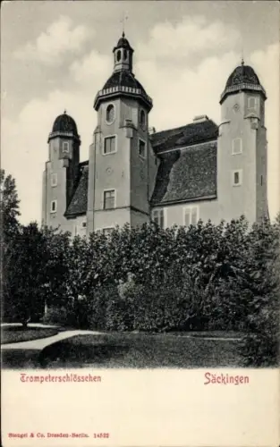 Ak Bad Säckingen am Hochrhein, Trompeterschlösschen,  Architektur, Stengel & Co. Dresden-Berlin