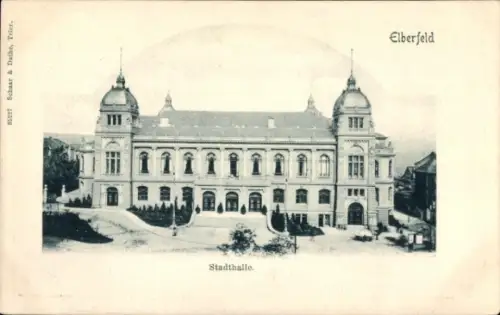 Ak Elberfeld Wuppertal, Stadthalle,  Architektur, schwarz-weiß