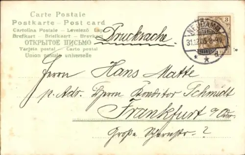 Ak Glückwunsch Neujahr, Jahreszahl 1906