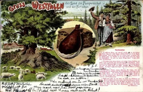 Lied Ak Westfalen, Land der Pumpernickel und der Schinken, Westfalenlied, Schäfer