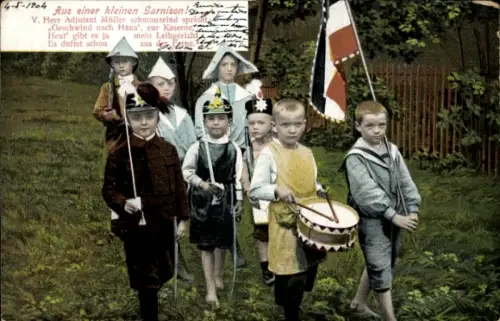 Ak Niederlande, Kinder in Uniform, Trommler