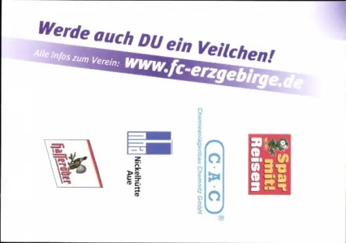 Autogrammkarte Teamkoordinator Günter Boroczinski, FC Erzgebirge Aue, Autogramm