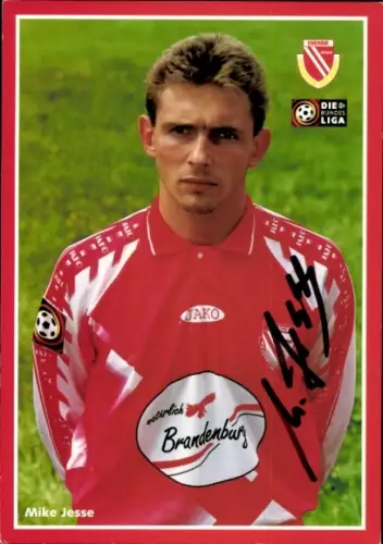 Autogrammkarte Fußballer Mike Jesse, FC Energie Cottbus, Autogramm