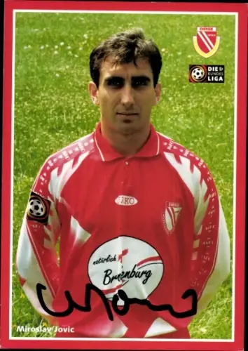 Autogrammkarte Fußballer Miroslav Jovic, FC Energie Cottbus, Autogramm