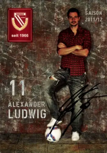 Autogrammkarte Fußballer Alexander Ludwig, FC Energie Cottbus, Autogramm