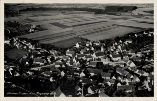 Ak Dürmentingen in Württemberg, Luftaufnahme von  ländliche Umgebung, Häuser, Felder